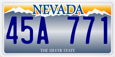 NV license plate 45A771