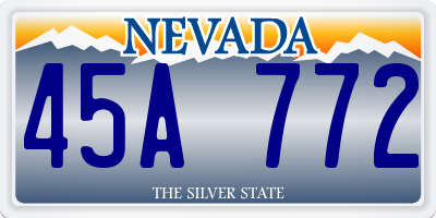 NV license plate 45A772