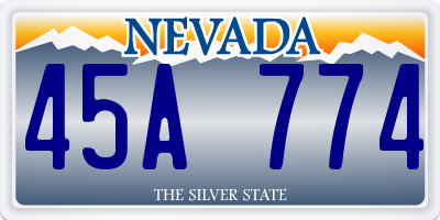 NV license plate 45A774