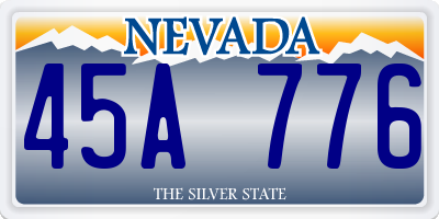 NV license plate 45A776