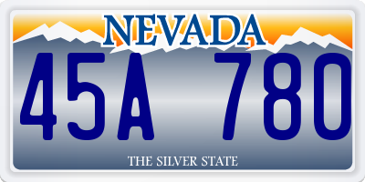 NV license plate 45A780