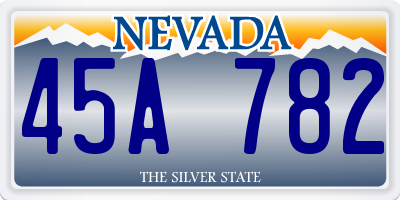 NV license plate 45A782