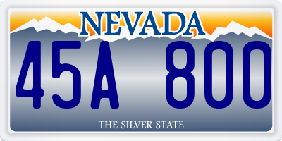 NV license plate 45A800