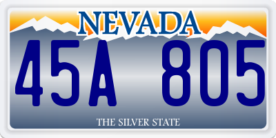 NV license plate 45A805