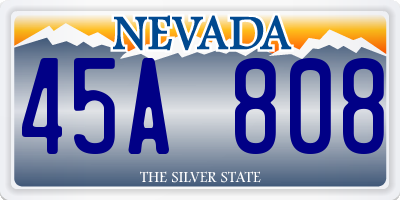 NV license plate 45A808