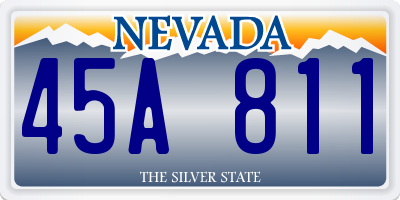 NV license plate 45A811