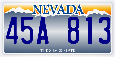 NV license plate 45A813