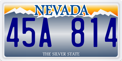 NV license plate 45A814