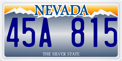 NV license plate 45A815