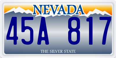 NV license plate 45A817