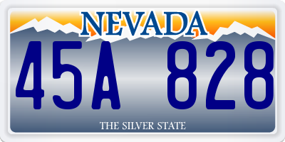 NV license plate 45A828