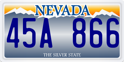 NV license plate 45A866