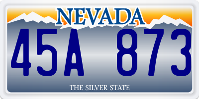 NV license plate 45A873
