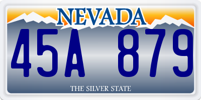 NV license plate 45A879