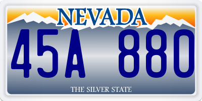 NV license plate 45A880