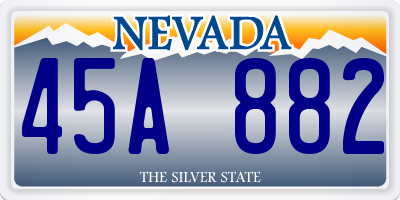 NV license plate 45A882