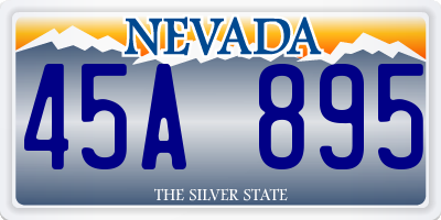 NV license plate 45A895