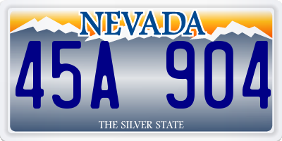 NV license plate 45A904