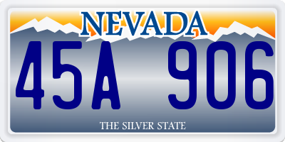 NV license plate 45A906