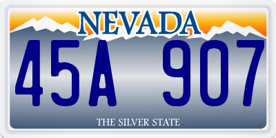 NV license plate 45A907
