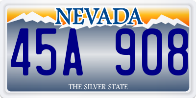 NV license plate 45A908