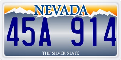 NV license plate 45A914