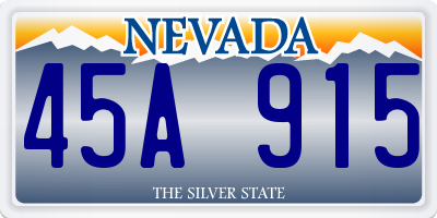 NV license plate 45A915