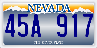 NV license plate 45A917