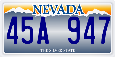 NV license plate 45A947