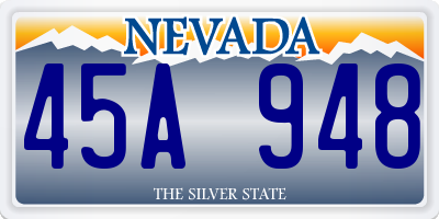 NV license plate 45A948
