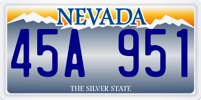 NV license plate 45A951