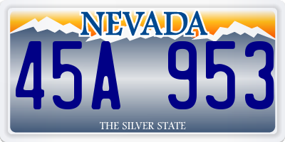 NV license plate 45A953