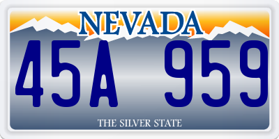 NV license plate 45A959