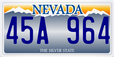 NV license plate 45A964