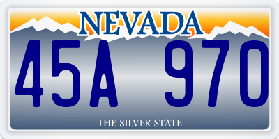 NV license plate 45A970