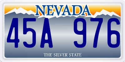 NV license plate 45A976