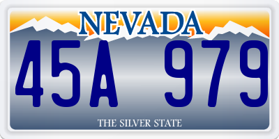 NV license plate 45A979