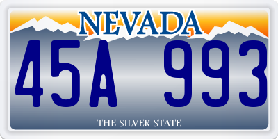 NV license plate 45A993