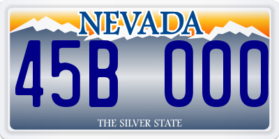 NV license plate 45B000