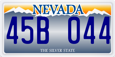 NV license plate 45B044