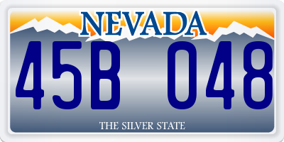 NV license plate 45B048