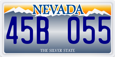 NV license plate 45B055