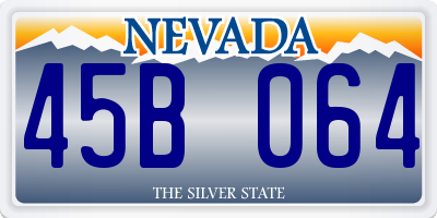 NV license plate 45B064