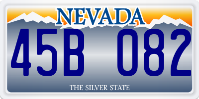 NV license plate 45B082