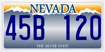 NV license plate 45B120