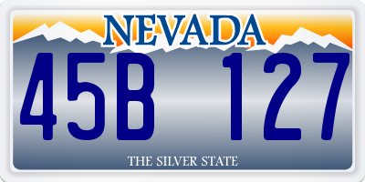 NV license plate 45B127