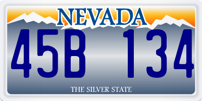 NV license plate 45B134