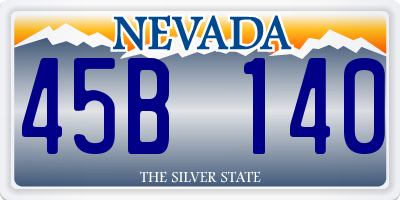 NV license plate 45B140