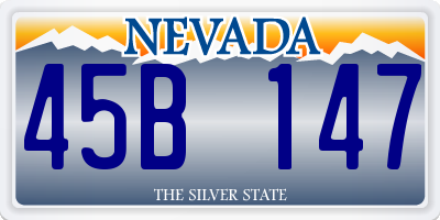 NV license plate 45B147