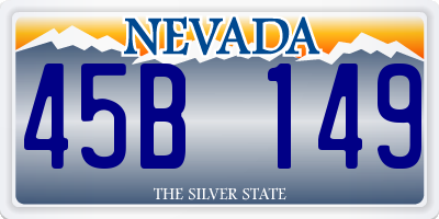 NV license plate 45B149